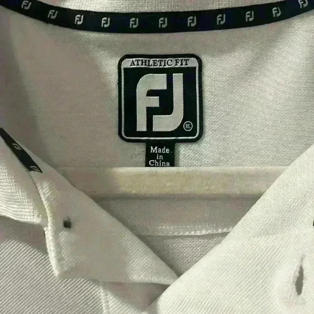 FJ Foot Joy Golf Polo Athletic‎ Fit Shirt White Short Sleeve Mens Size XL - Picture 4 of 11